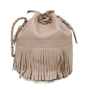 J&M Davidson Carnival L Women's Leather Shoulder Bag Pink Beige